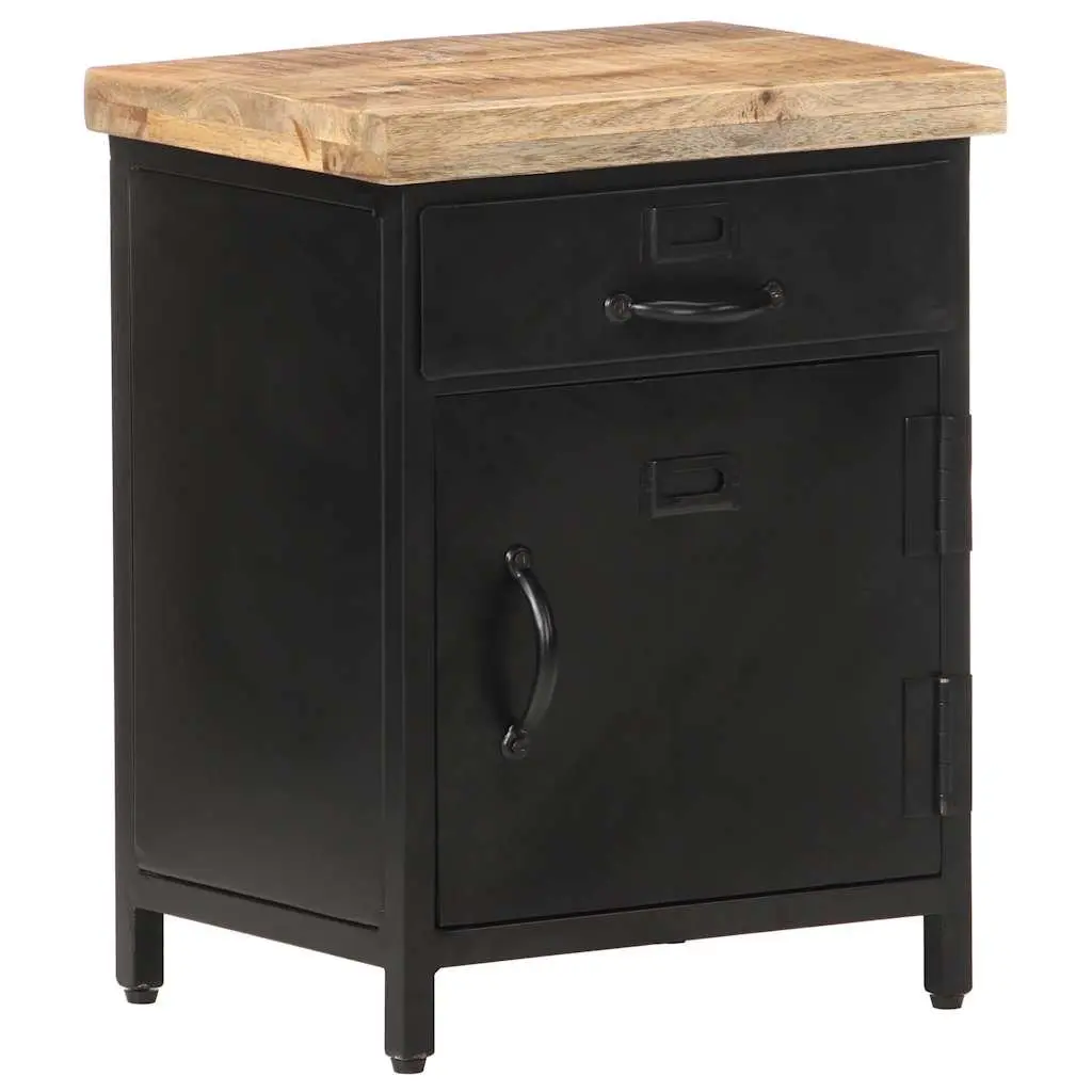 Bedside Cabinet Storage Drawer Door Table 40x30x52cm Brown