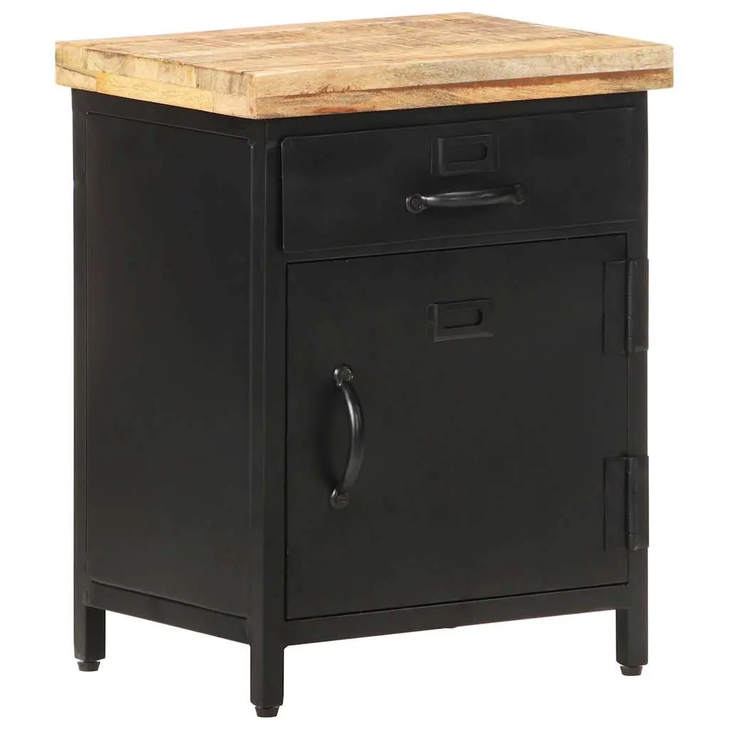 Bedside Cabinet Storage Drawer Door Table 40x30x52cm Brown