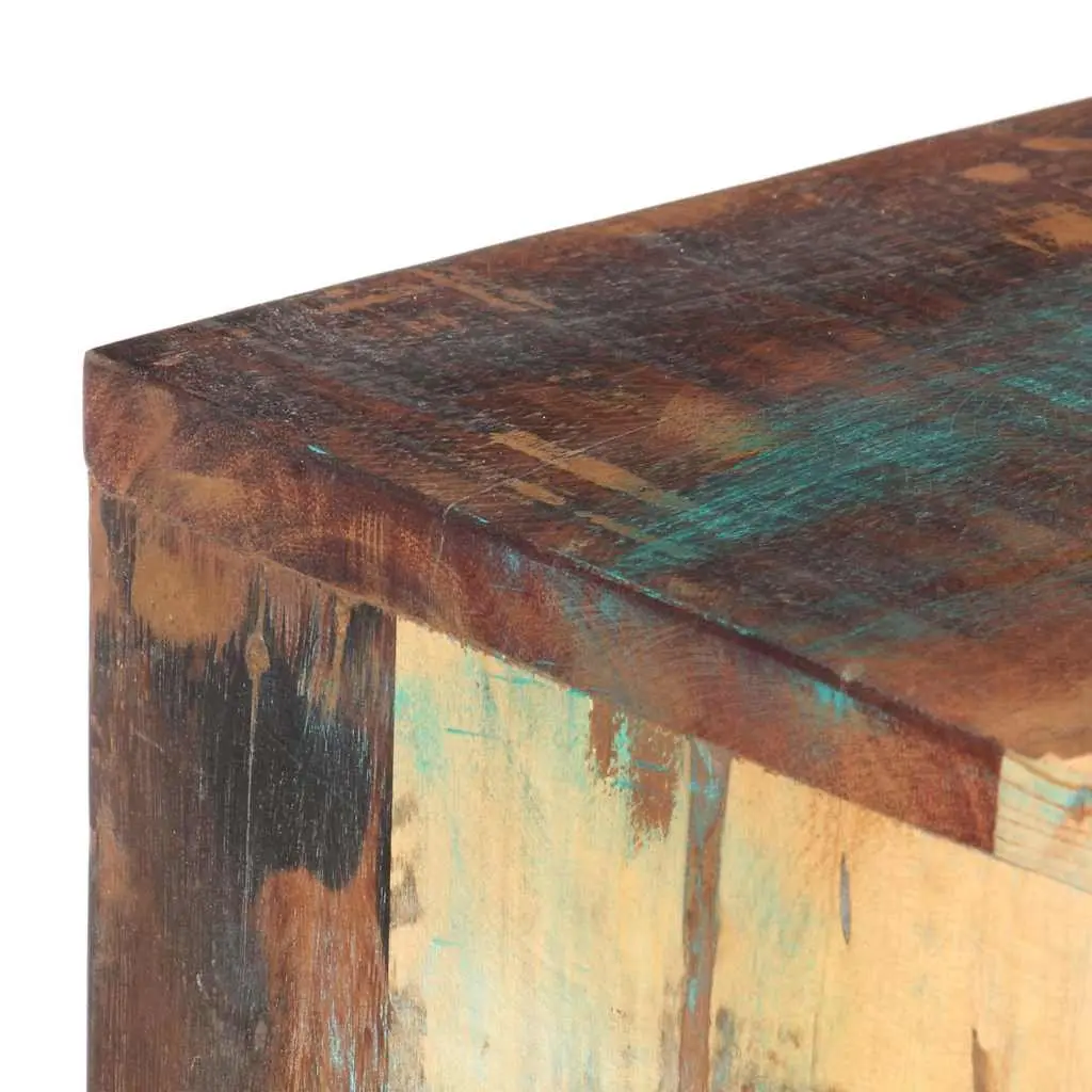 Solid Reclaimed Wood Desk 118x48x75 cm Office Writing Table with Drawers Shelf
