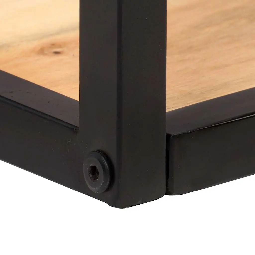Wall Shelves Industrial Style 80 cm Solid Wood Floating Shelf Black