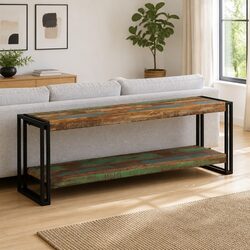 Warm Brown TV Cabinet 120x30x40 cm with Storage Shelf