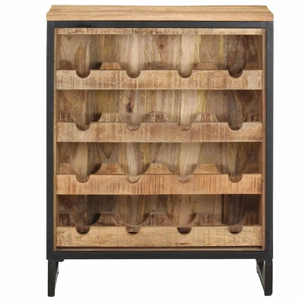 Wine Cabinet Storage Display Holder 62x33x78.5 cm Brown Mango Wood