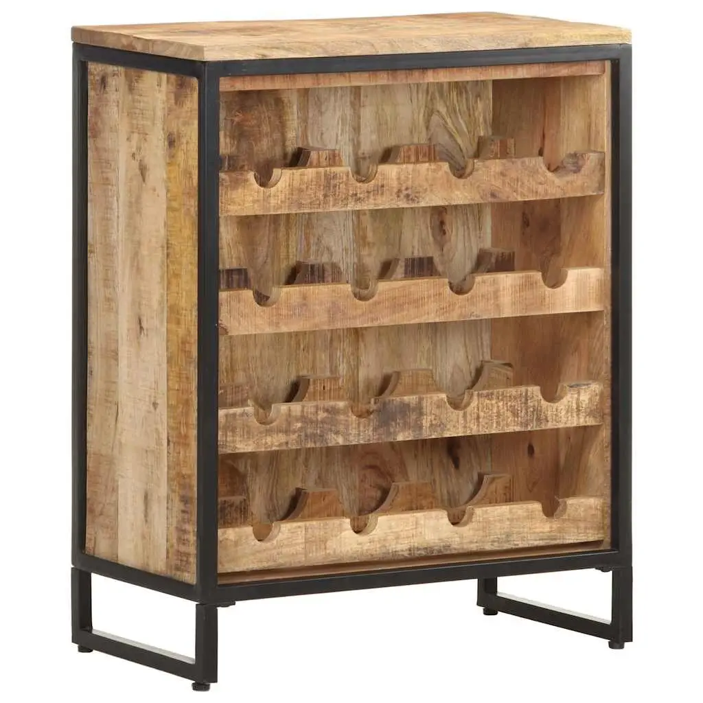 Wine Cabinet Storage Display Holder 62x33x78.5 cm Brown Mango Wood