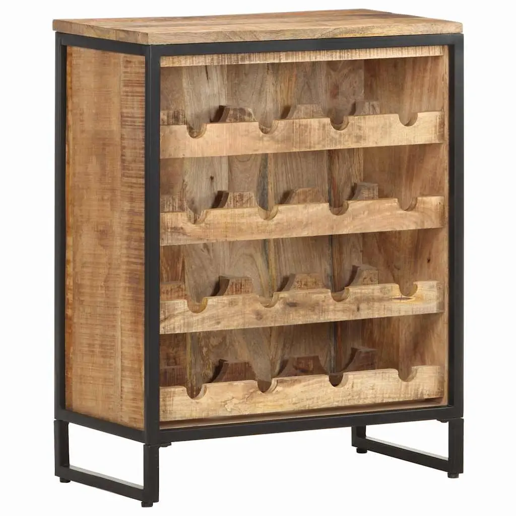 Wine Cabinet Storage Display Holder 62x33x78.5 cm Brown Mango Wood