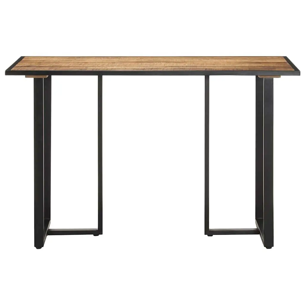 Dining Table 120 cm Rough Mango Wood Kitchen Dining Room Furniture Brown