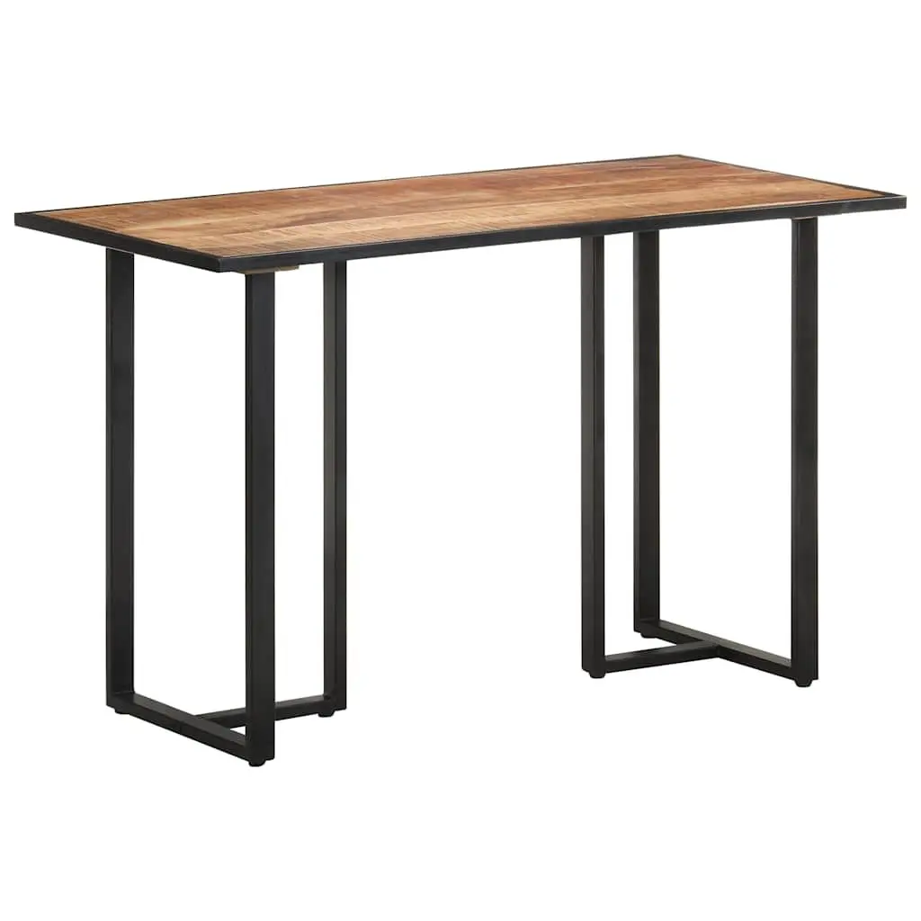 Dining Table 120 cm Rough Mango Wood Kitchen Dining Room Furniture Brown