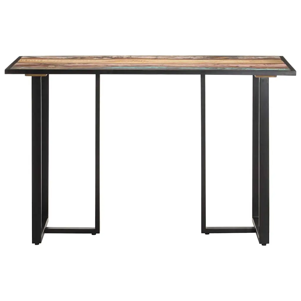 Dining Table Industrial Style 120 cm Solid Reclaimed Wood Multicolour