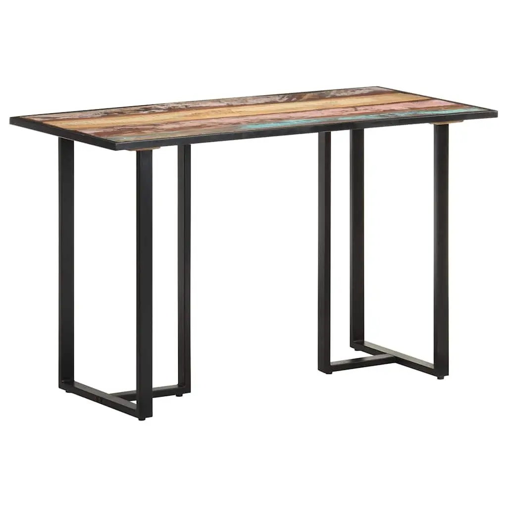 Dining Table Industrial Style 120 cm Solid Reclaimed Wood Multicolour