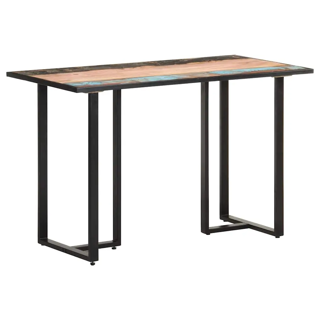 Dining Table Industrial Style 120 cm Solid Reclaimed Wood Multicolour