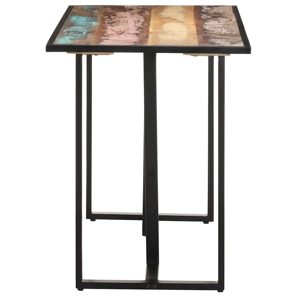Dining Table Industrial Style 120 cm Solid Reclaimed Wood Multicolour