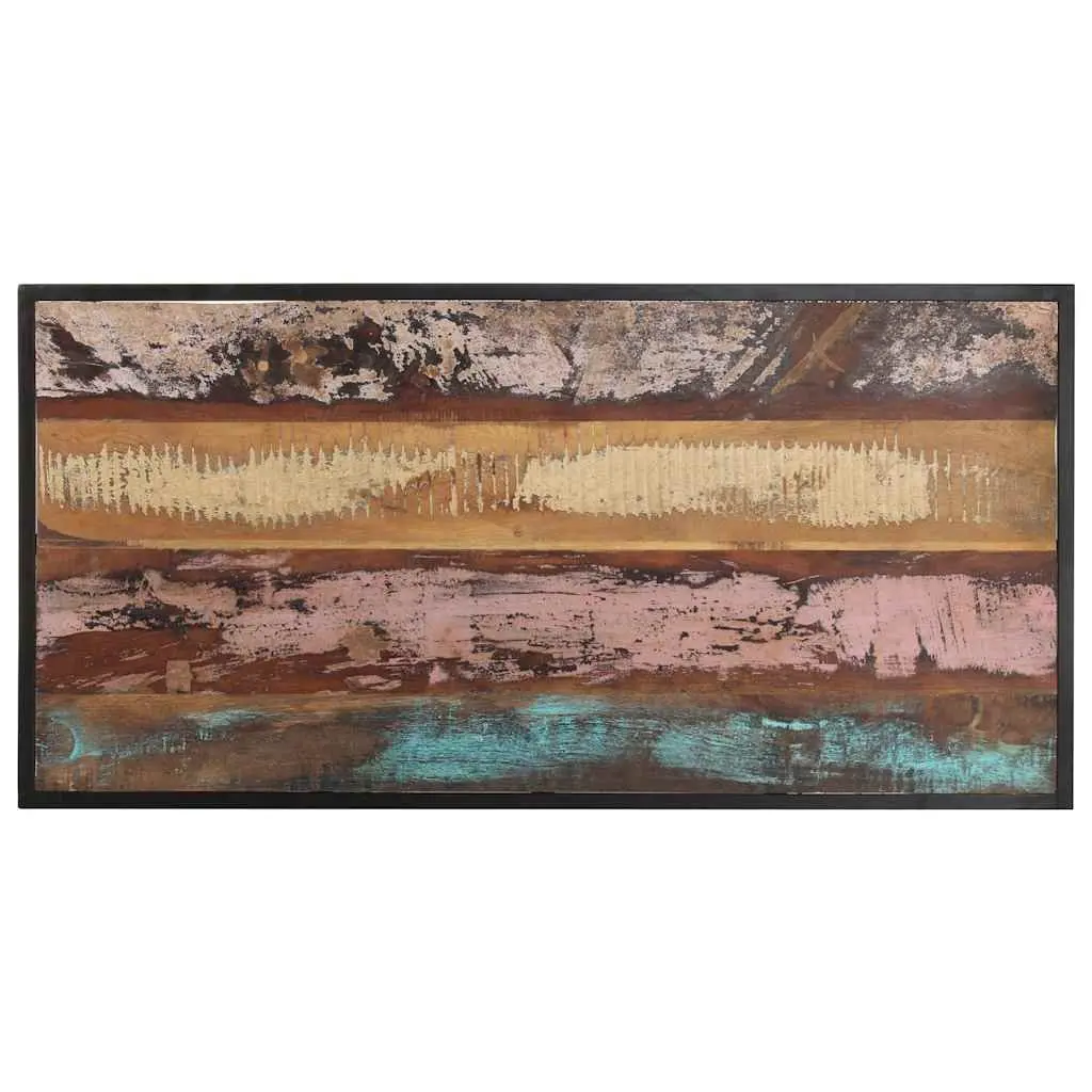 Dining Table Industrial Style 120 cm Solid Reclaimed Wood Multicolour