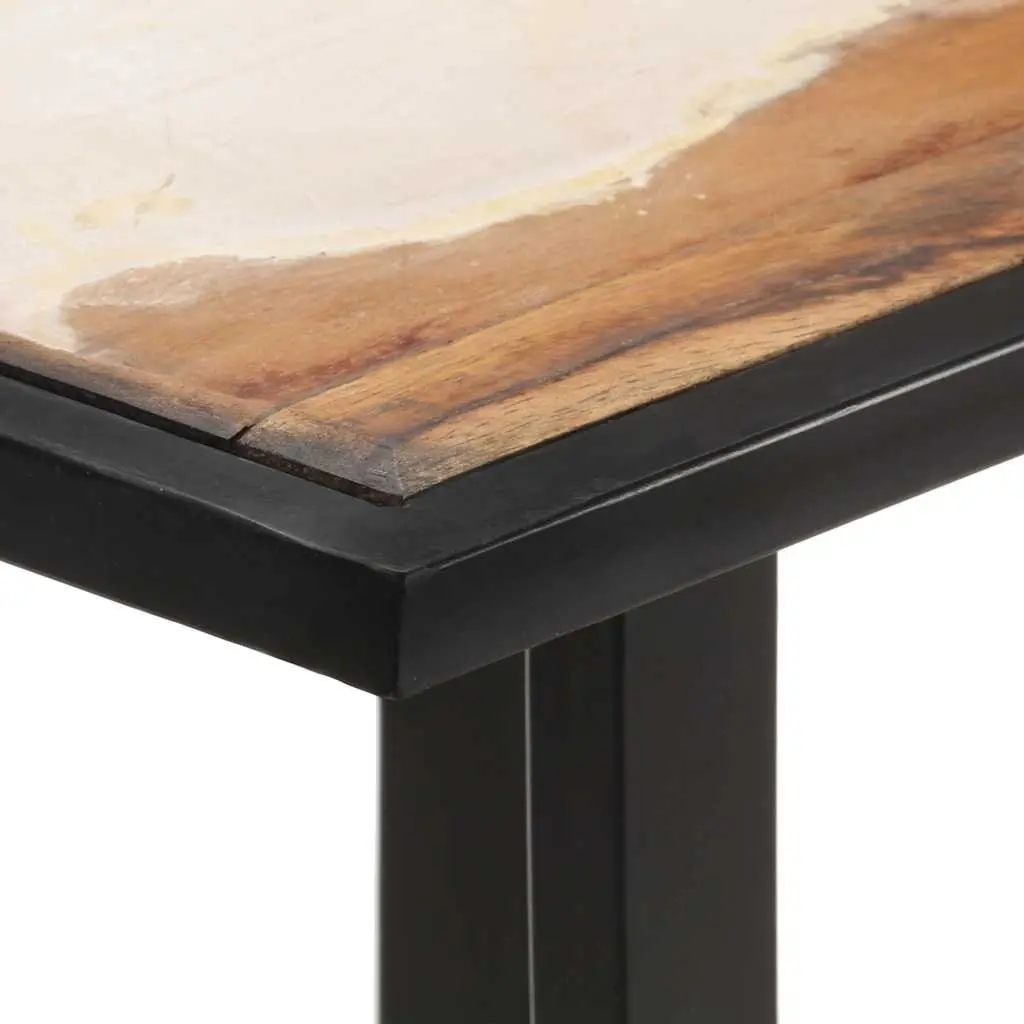 Dining Table Industrial Style 120 cm Solid Reclaimed Wood Multicolour