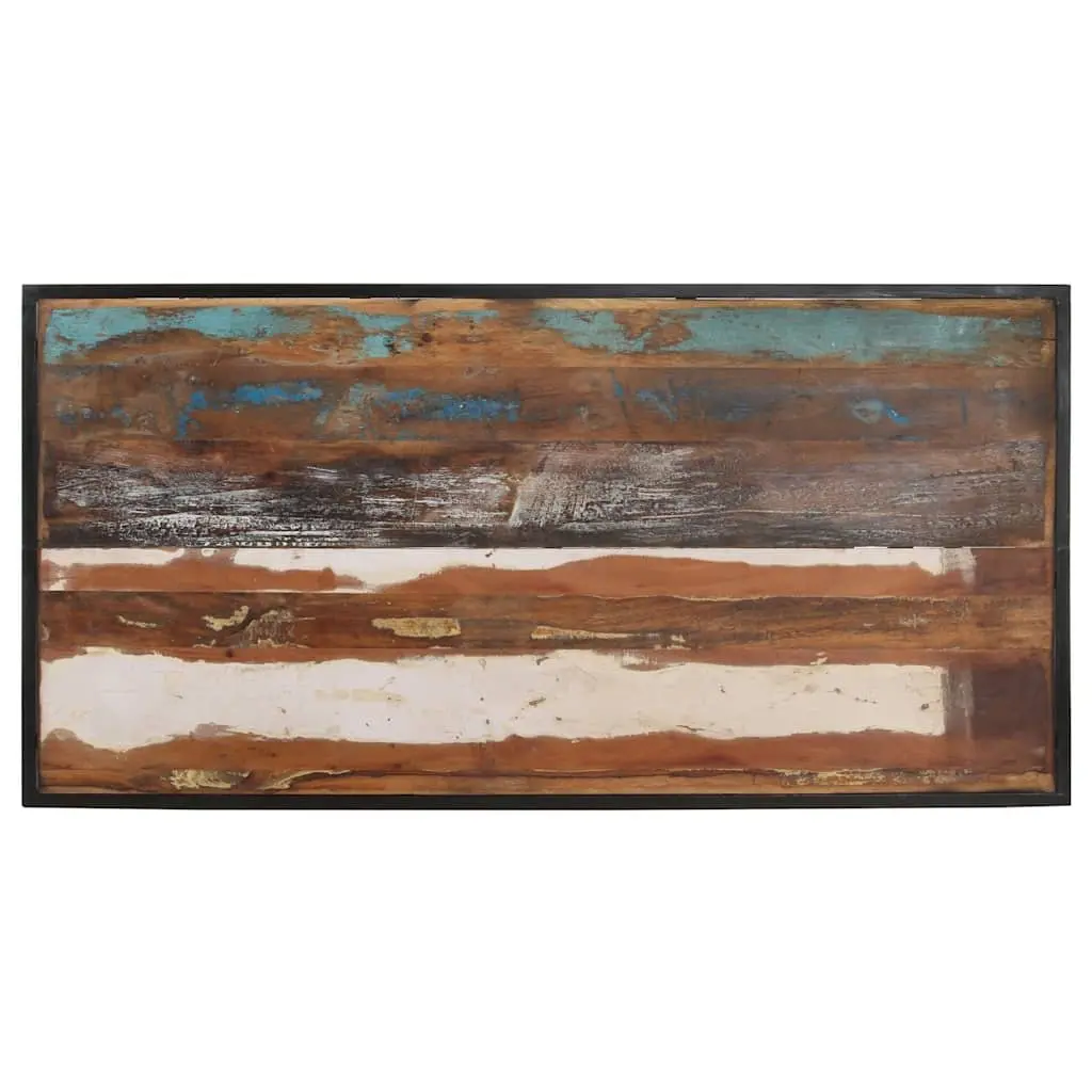 Dining Table Industrial Kitchen 140cm Multicolour Solid Reclaimed Wood