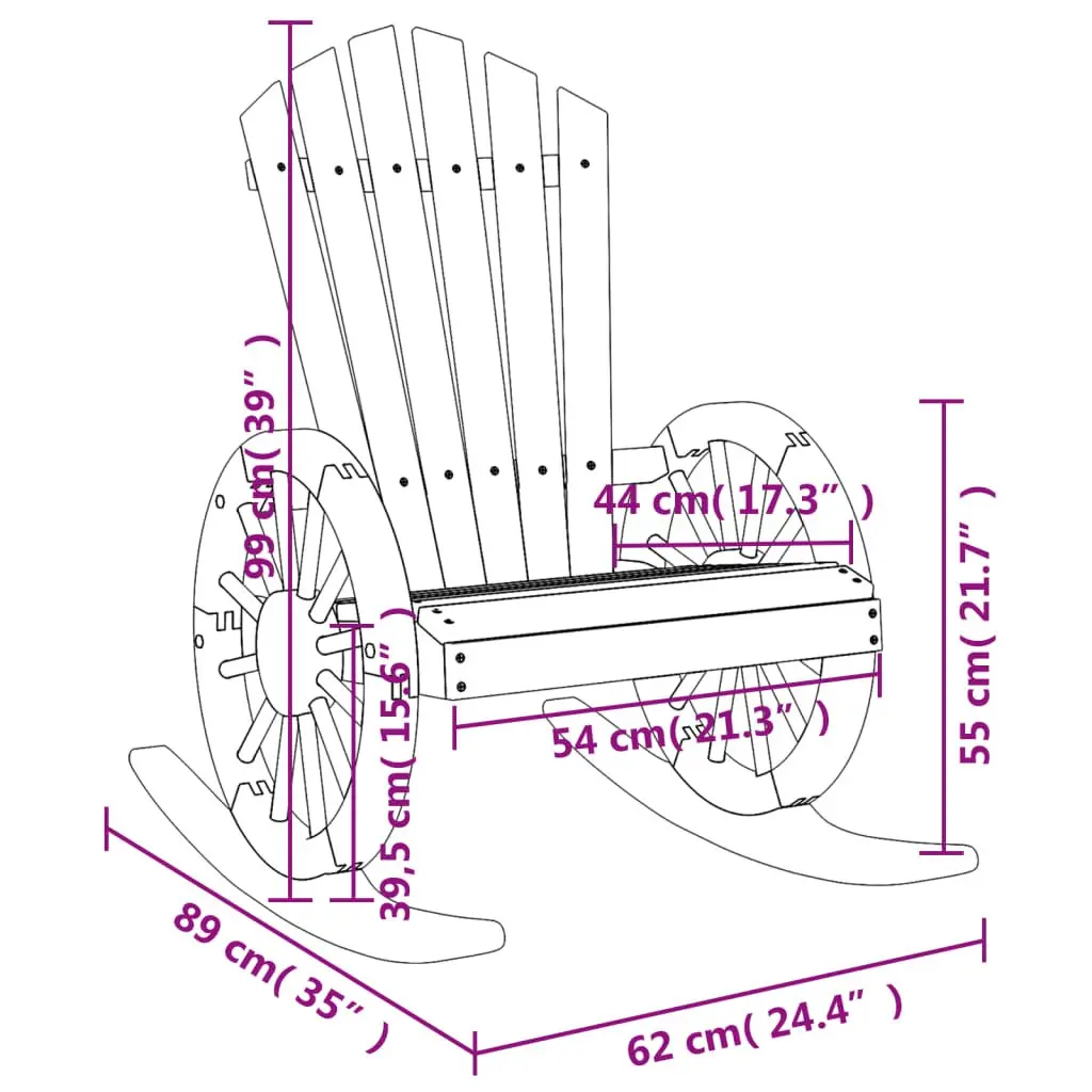 Rocking Adirondack Chair Set
