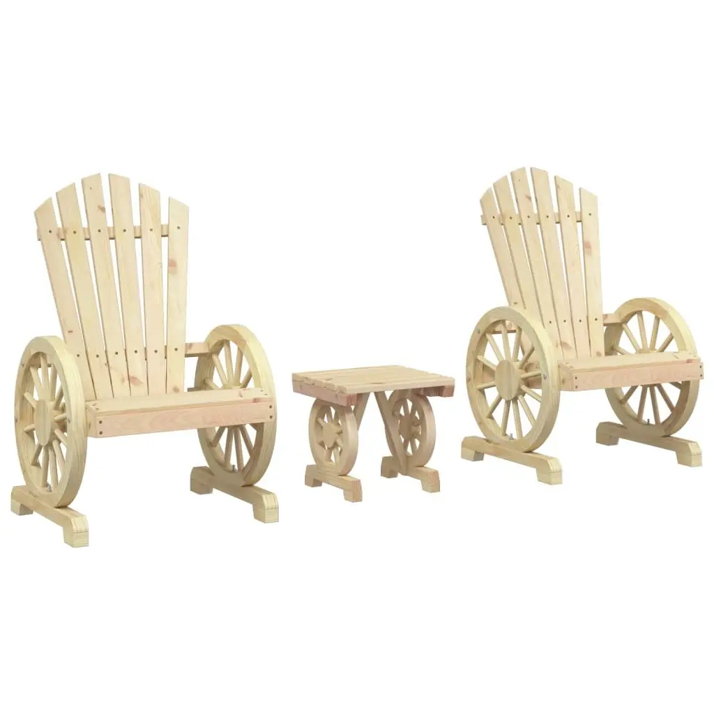 3-Piece Garden Lounge Set with Table