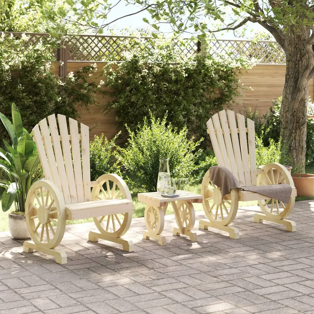 3-Piece Garden Lounge Set with Table