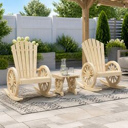 Solid Fir Adirondack Lounge Set: Quality and Comfort