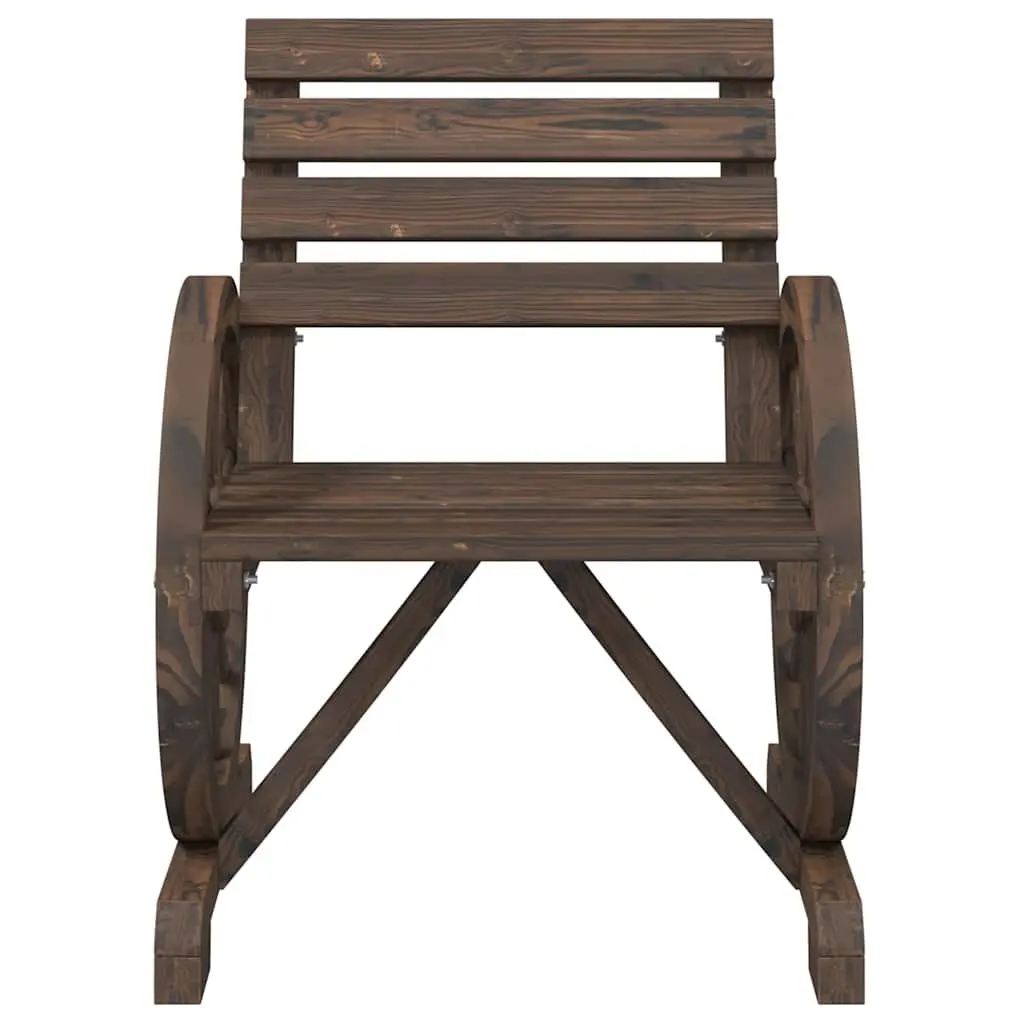 Outdoor Garden Chairs Solid Wood Fir Brown Patio Seating 4 Pieces