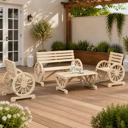 Comfortable and Durable 4 Piece Brown Lounge Set