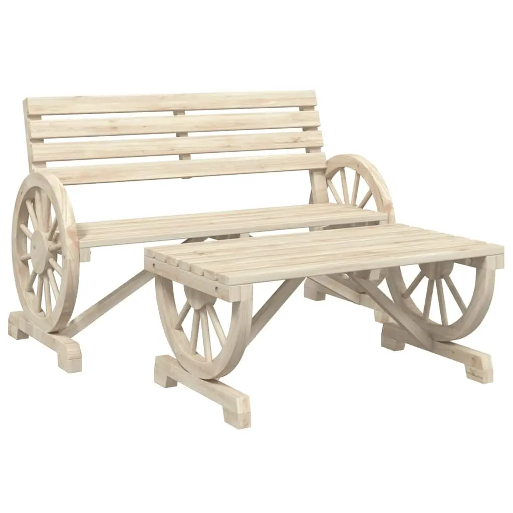 4 Piece Garden Lounge Set Adirondack Style Outdoor Furniture Brown