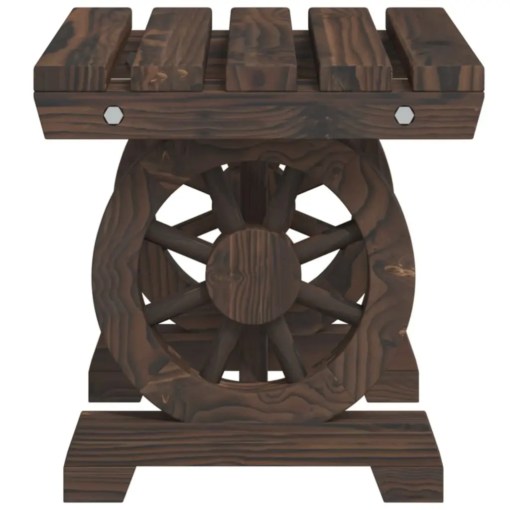 Outdoor Garden Footstools 2 Pieces Solid Wood Fir Brown Patio Ottoman Seating