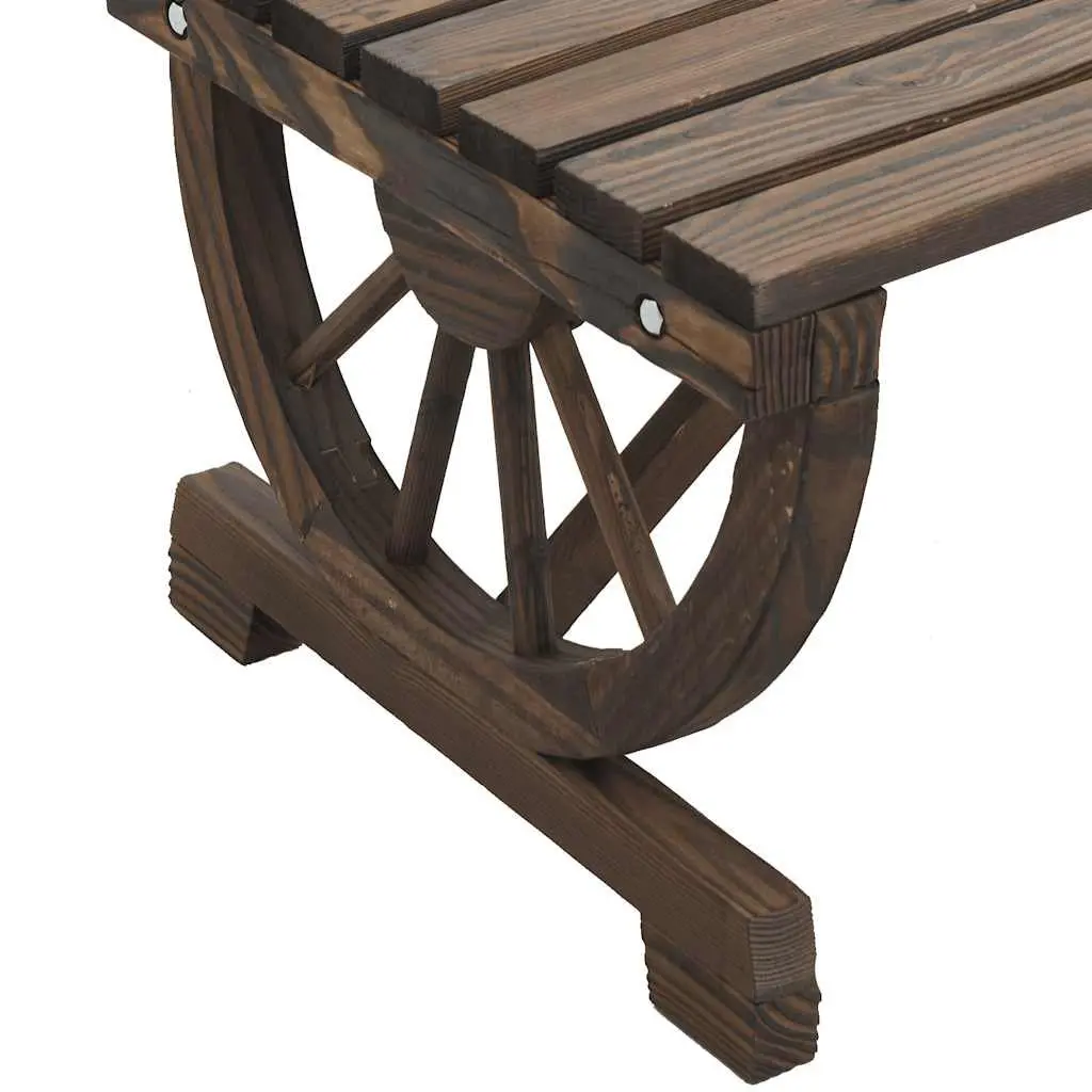Outdoor Dining Set Garden Table Chairs 5 Piece Solid Fir Wood Brown