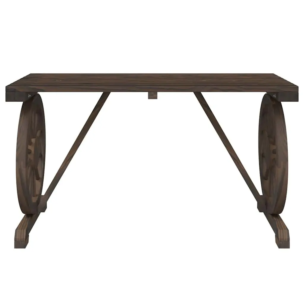 Outdoor Dining Set Garden Table Chairs 5 Piece Solid Fir Wood Brown