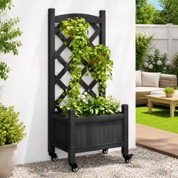 Reliable Wooden Planter for Climbing Plants