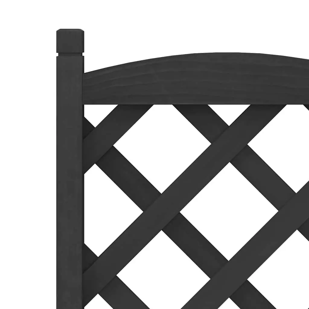 Wooden Planter Trellis for Climbing Plants Black Garden Outdoor