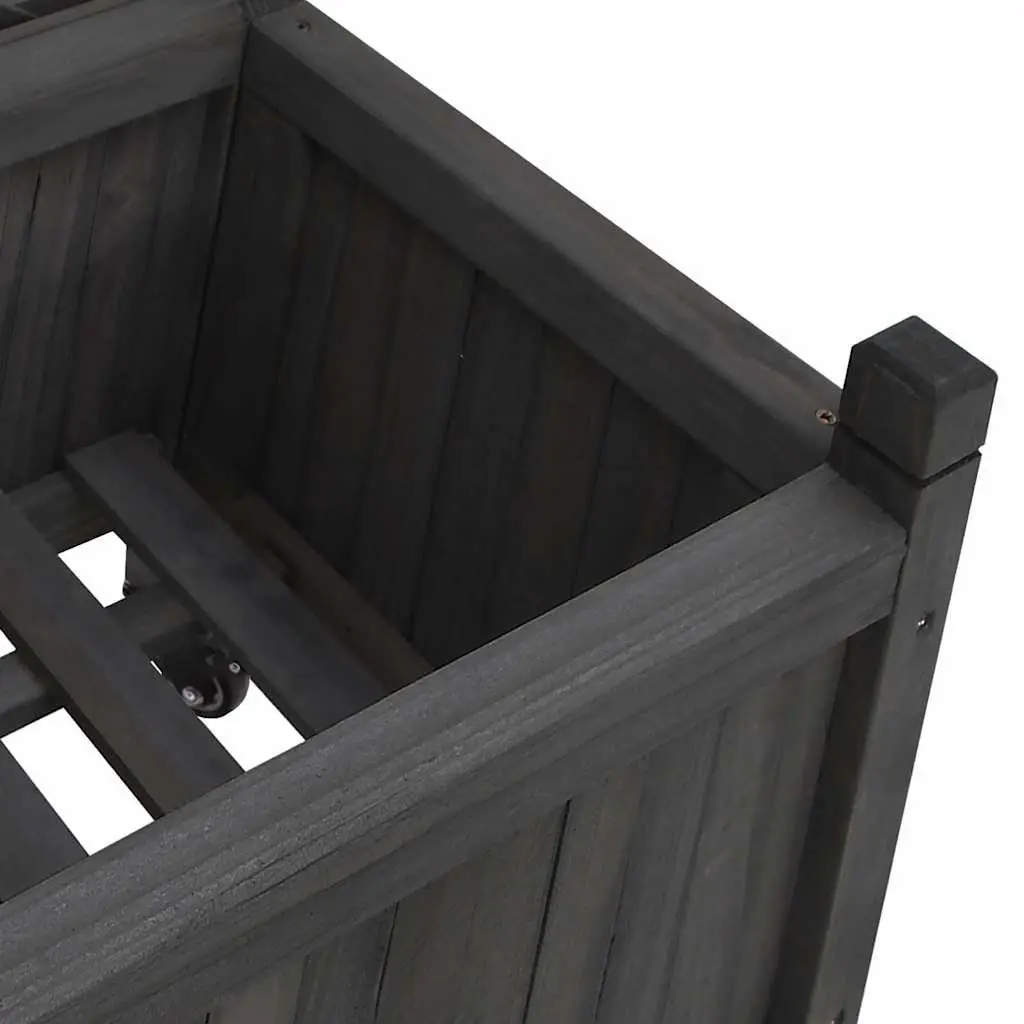Wooden Planter Trellis for Climbing Plants Black Garden Outdoor