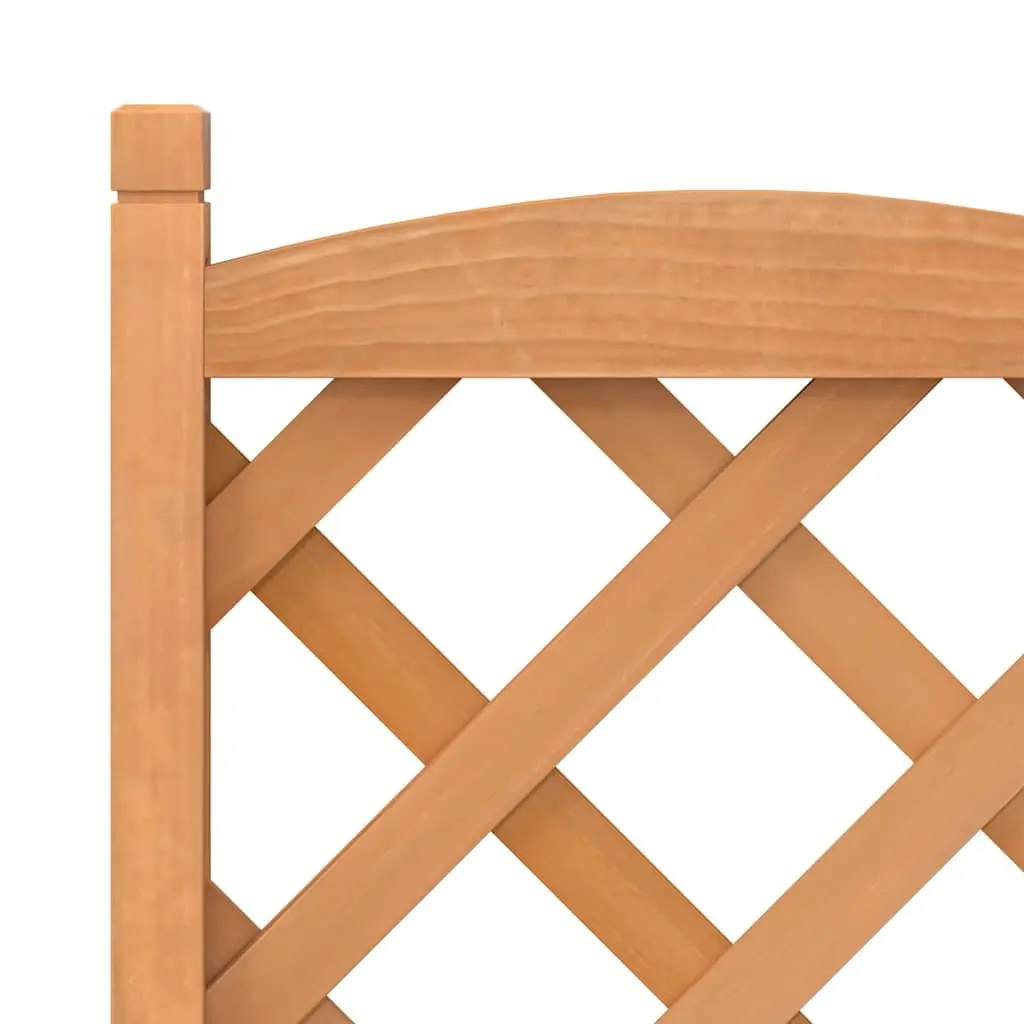 Wooden Planter Trellis for Climbing Plants Brown Fir Garden Patio with Wheels