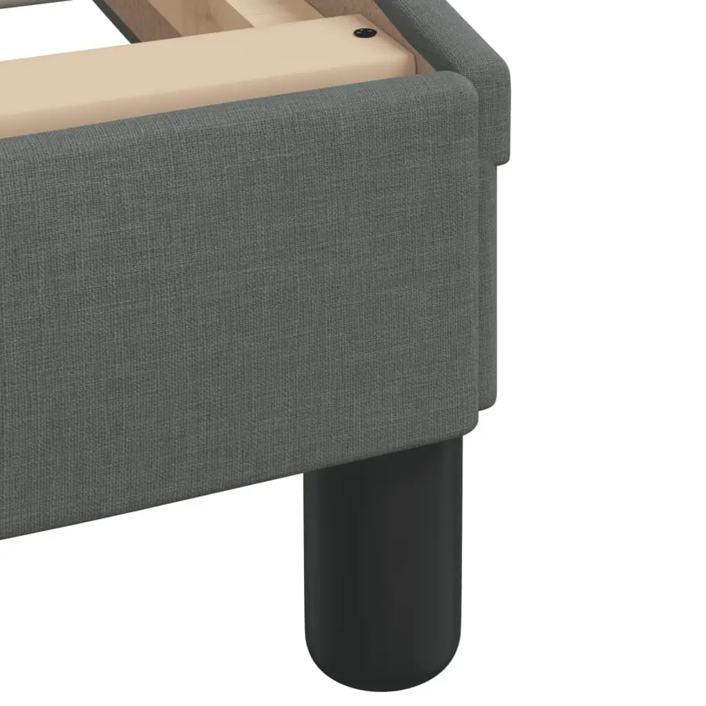 Grey Fabric Bed Frame with Headboard