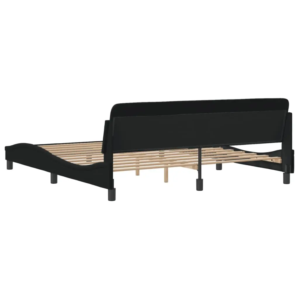 Black Fabric King Bed Frame for Restful Nights
