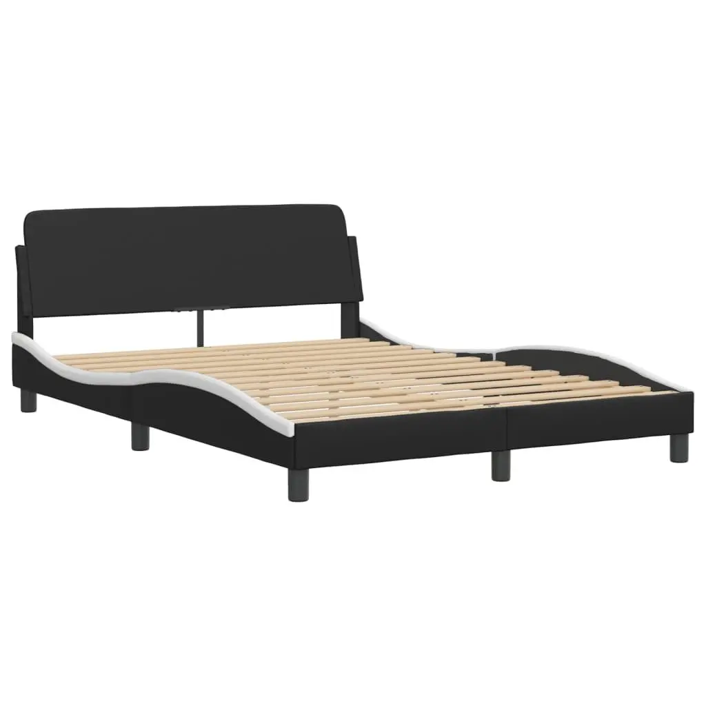 Double Bed Frame with Padded Headboard 137x190 cm