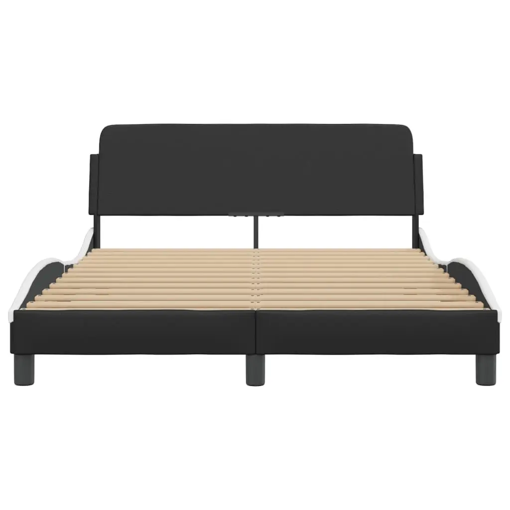 Double Bed Frame with Padded Headboard 137x190 cm
