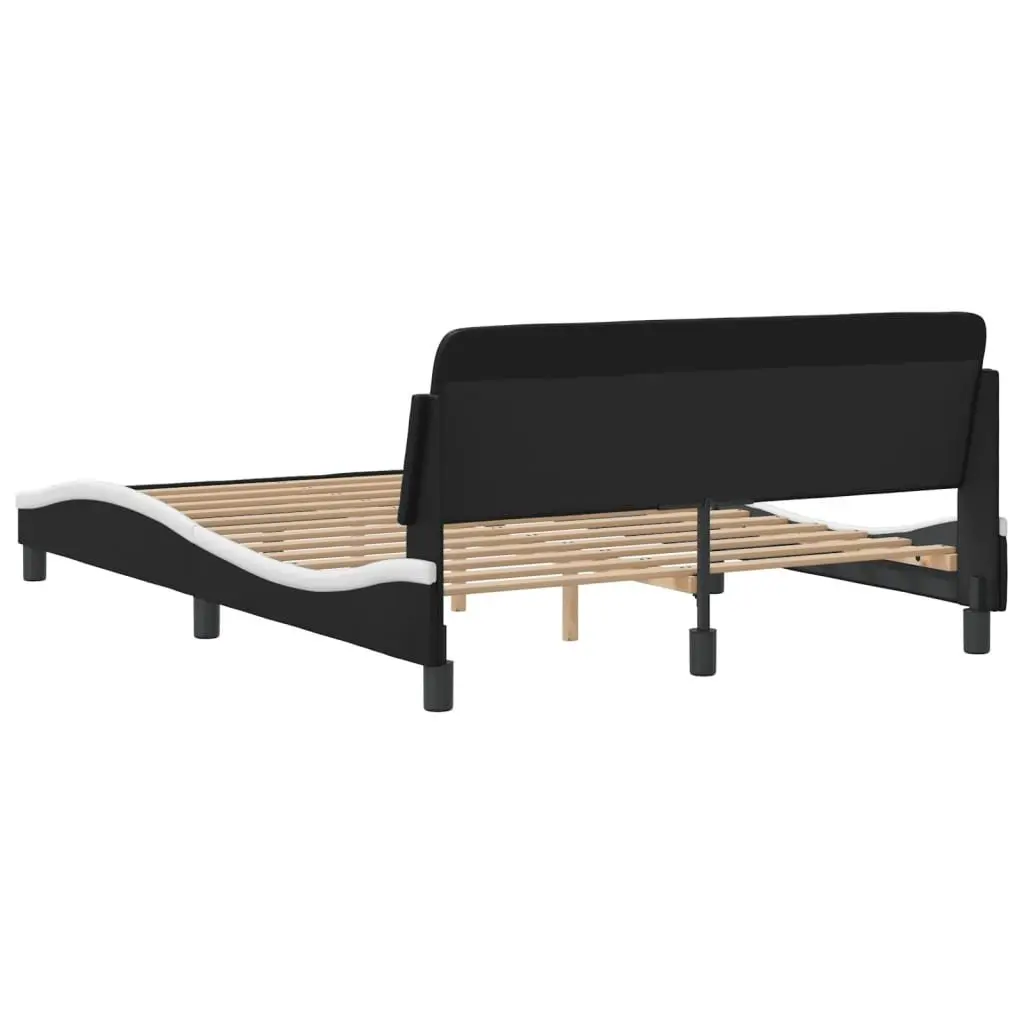 Double Bed Frame with Padded Headboard 137x190 cm