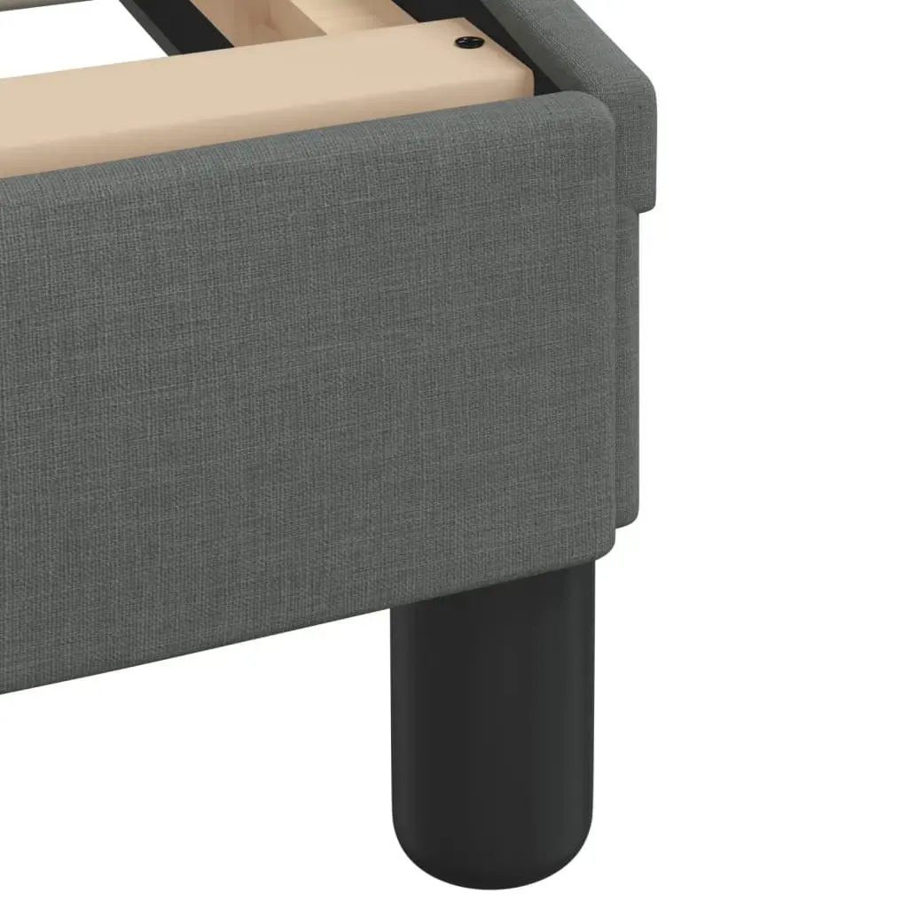Queen Bed Frame Grey Fabric Headboard Modern Bedroom Furniture 152 x 203 cm