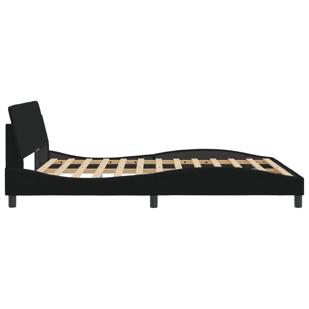 Queen Bed Frame Black Fabric Headboard 152x203cm Bedroom Furniture Upholstered