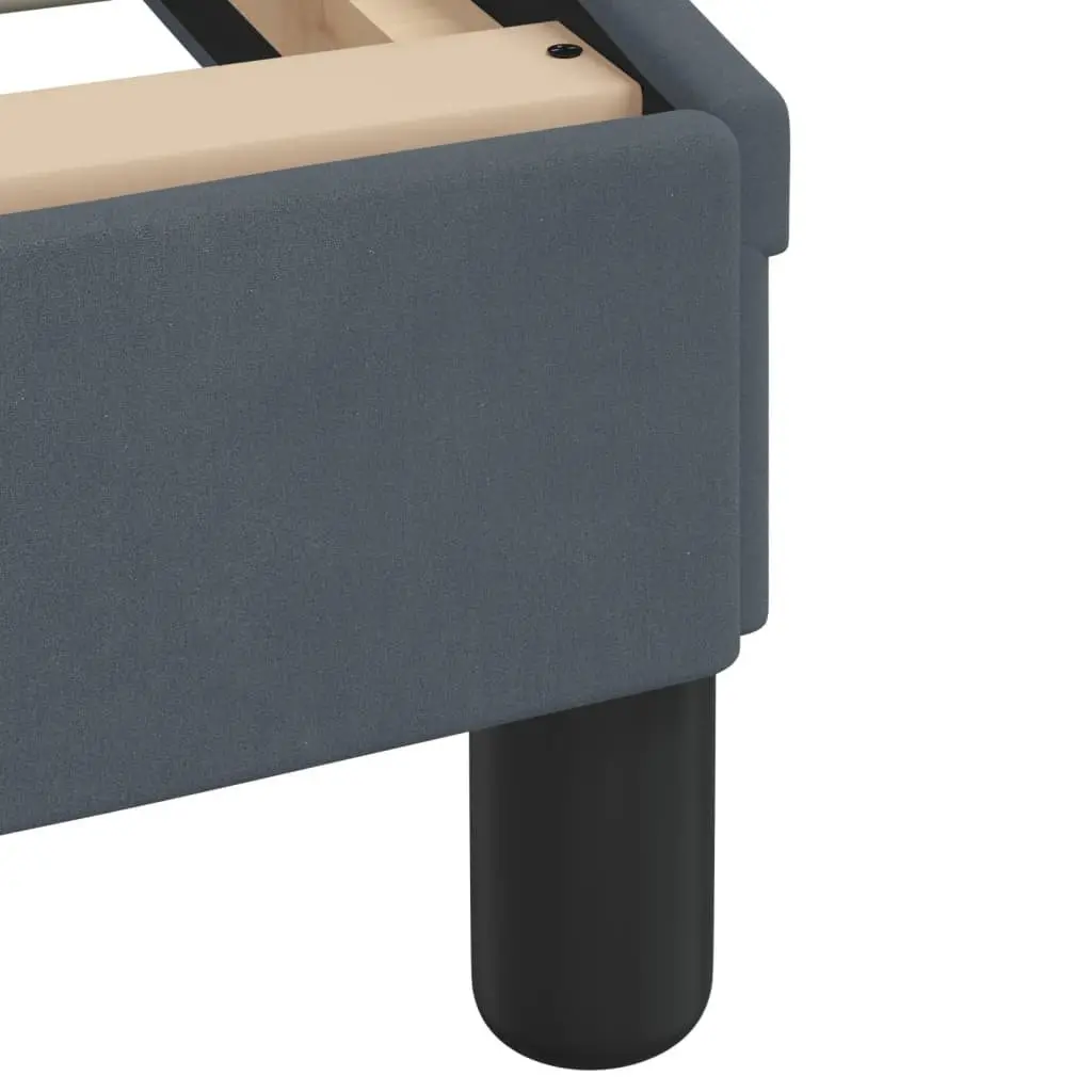 Grey Velvet Queen Bed Frame with Plywood Support