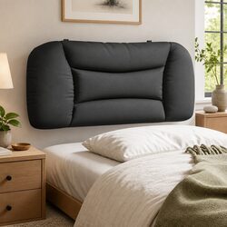 Reliable 90 cm Headboard Cushion in Elegant Dark Grey