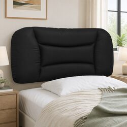 Headboard Cushion Black 90 cm Faux Leather Bed Wall Mount Bedroom Decor