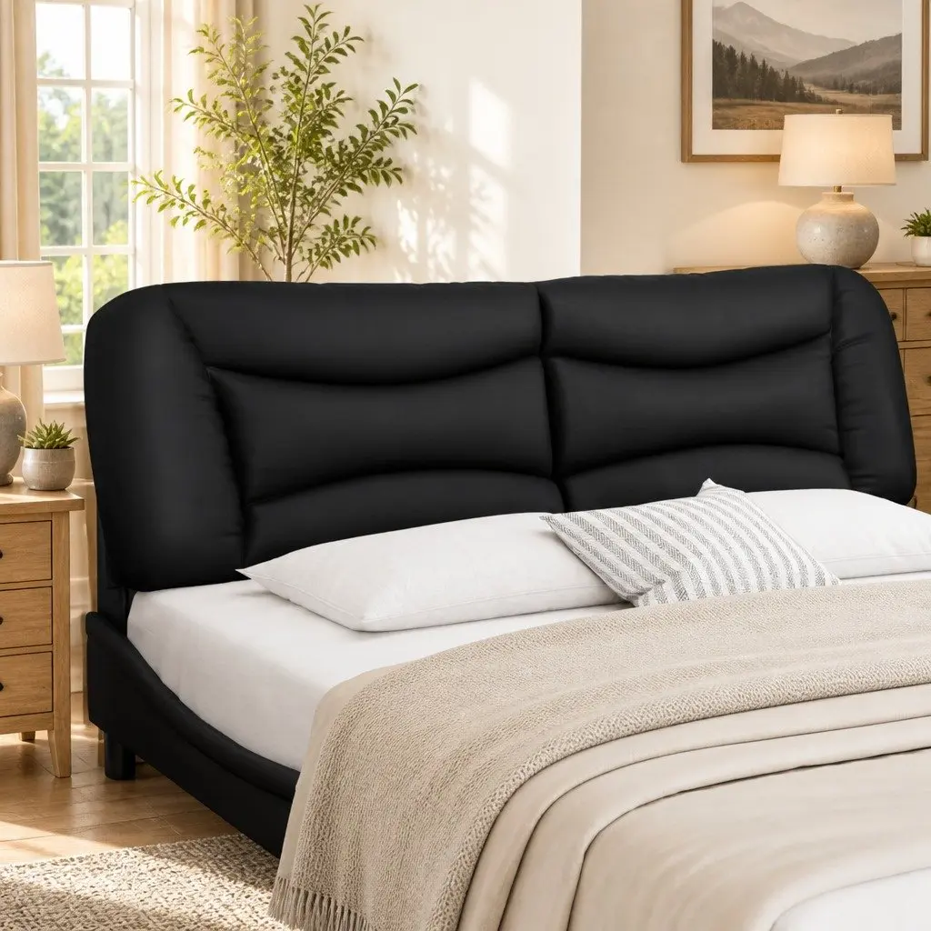 Black Headboard Cushion, 180cm
