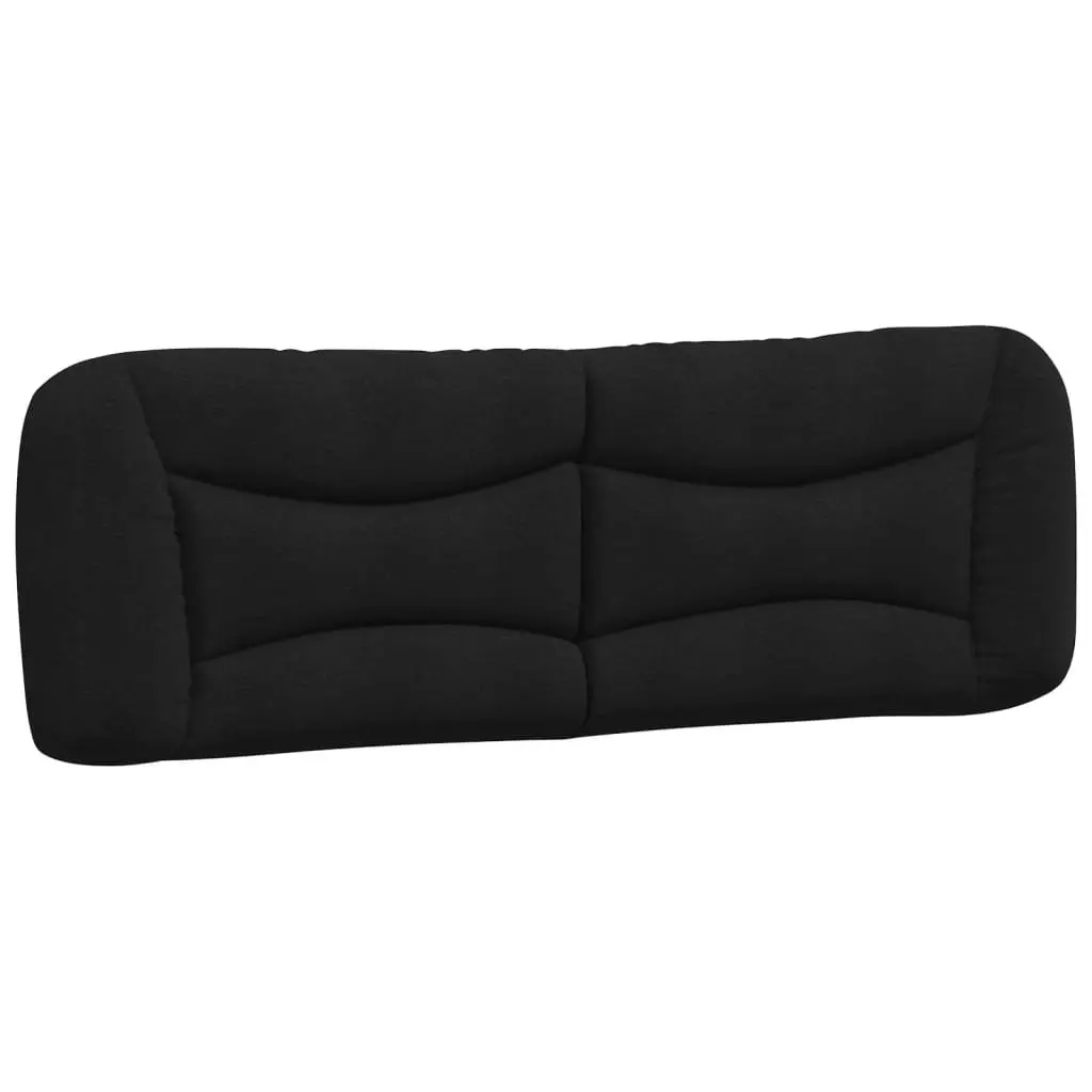 Black Fabric Headboard Cushion 153 cm Upholstered Bed Support Pillow
