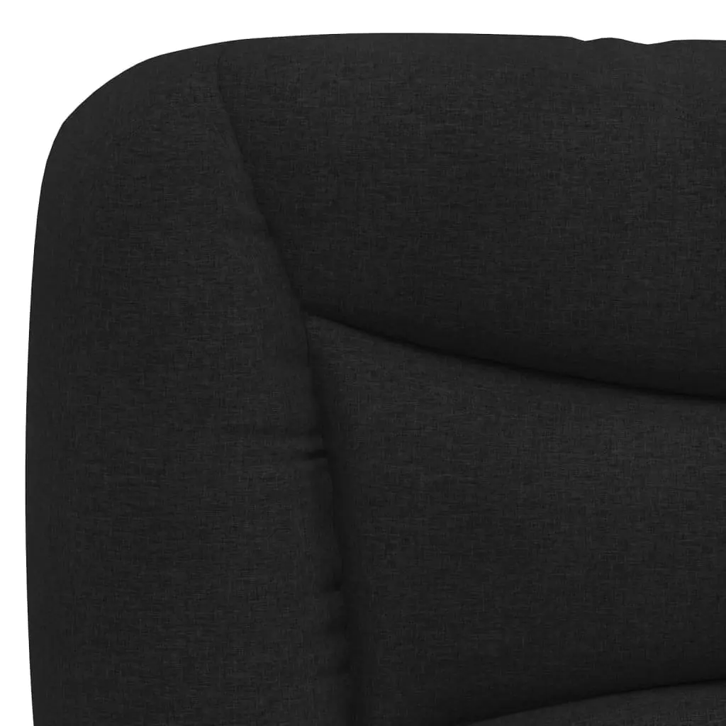 Black Fabric Headboard Cushion 153 cm Upholstered Bed Support Pillow