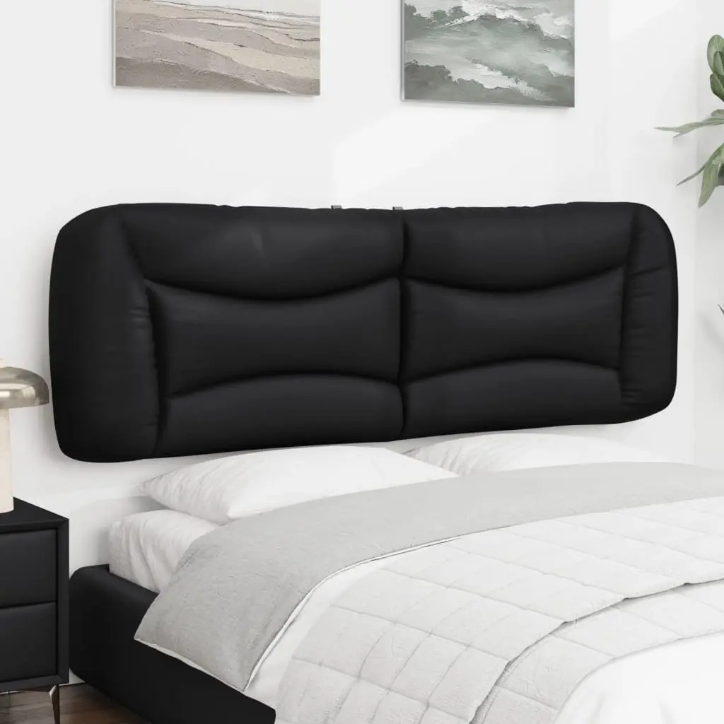 Black Faux Leather Cushion