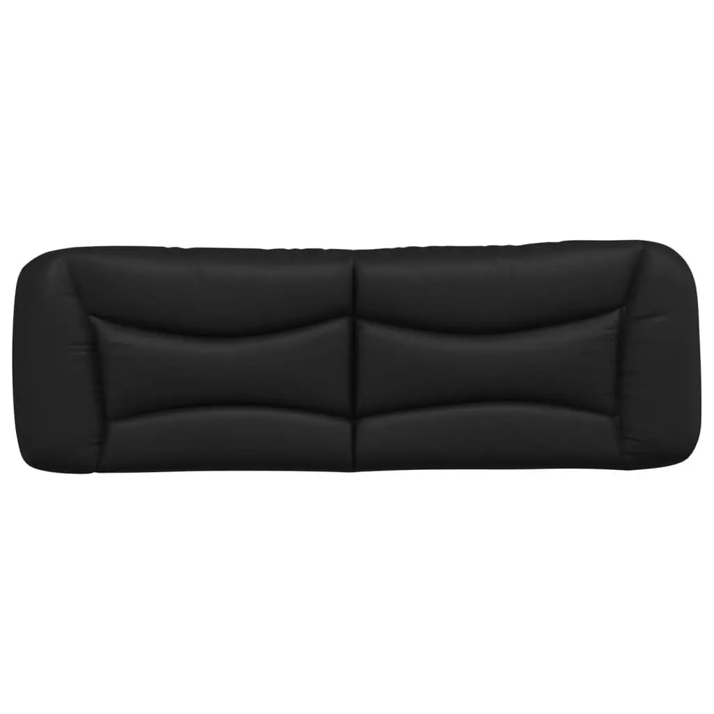 Black Faux Leather Cushion