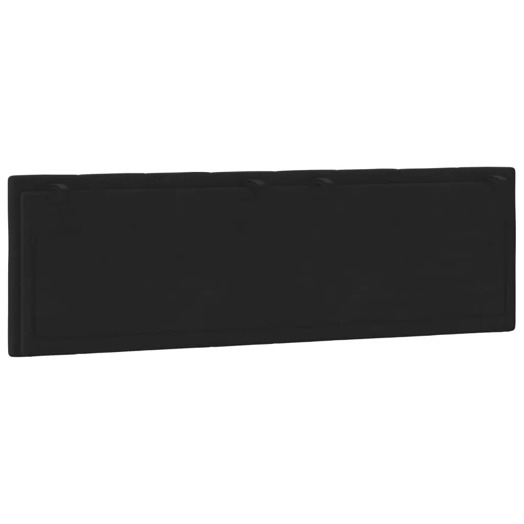 Headboard Cushion Velvet Support 153cm Black