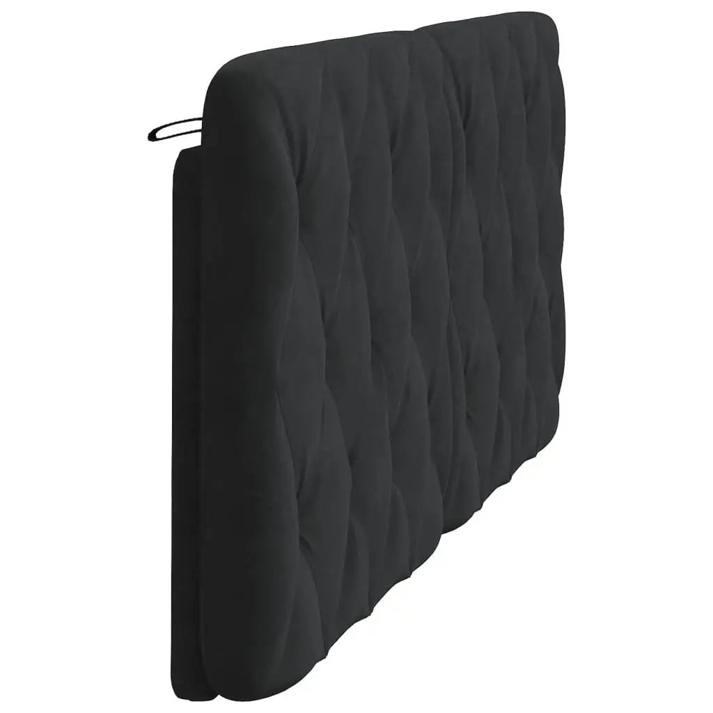 Headboard Cushion Velvet Black 180cm Foam Filled Wall Mount Bed Pillow