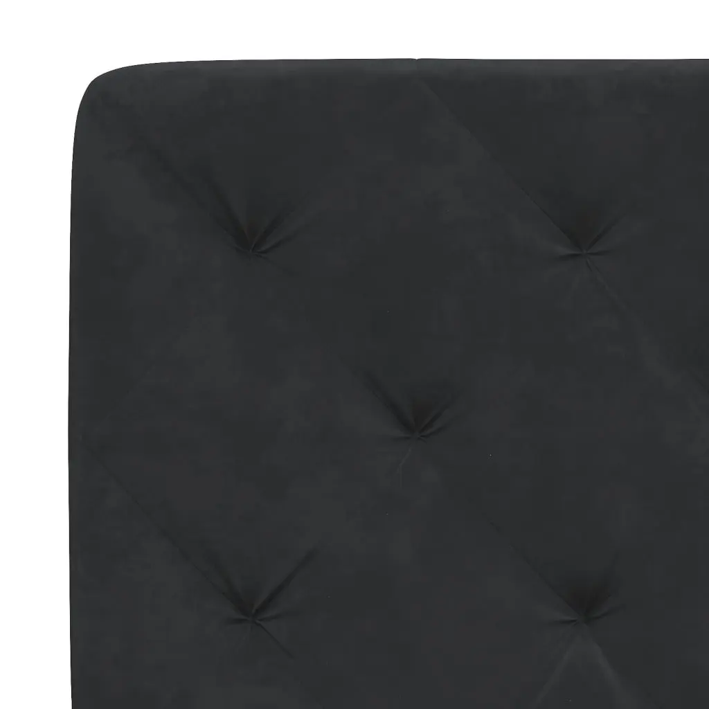 Headboard Cushion Velvet Black 180cm Foam Filled Wall Mount Bed Pillow