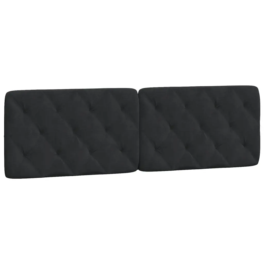 Headboard Cushion Back Support 153cm Black Velvet Wall Mounted